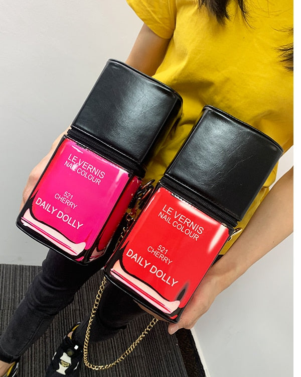 3D creative Nail Polish Bottle Bag