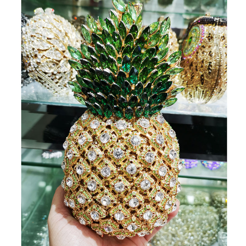 Crystal Pineapple Shaped Evening Clutch