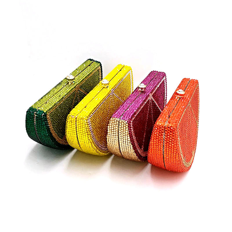 Fruit-Slice Shaped Crystal Clutch