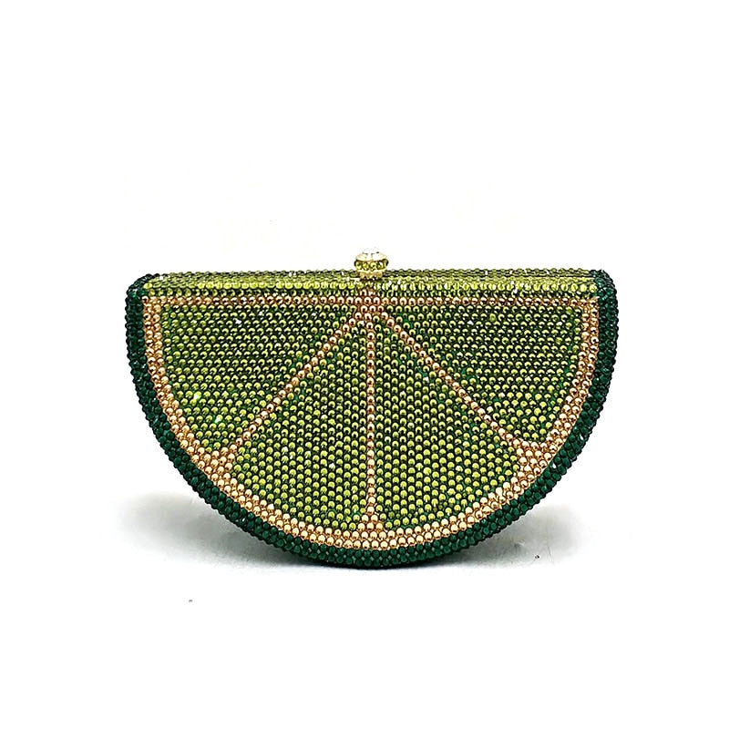 Fruit-Slice Shaped Crystal Clutch