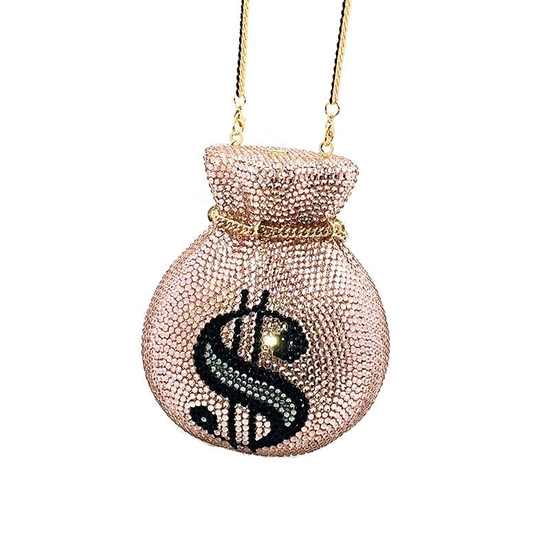 Full Crystal Money Bag