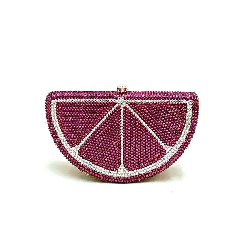 Fruit-Slice Shaped Crystal Clutch