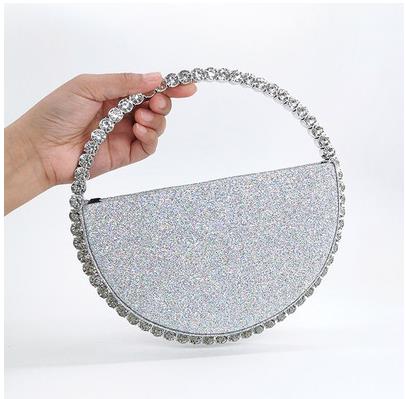 Circular Rhinestone Clutch