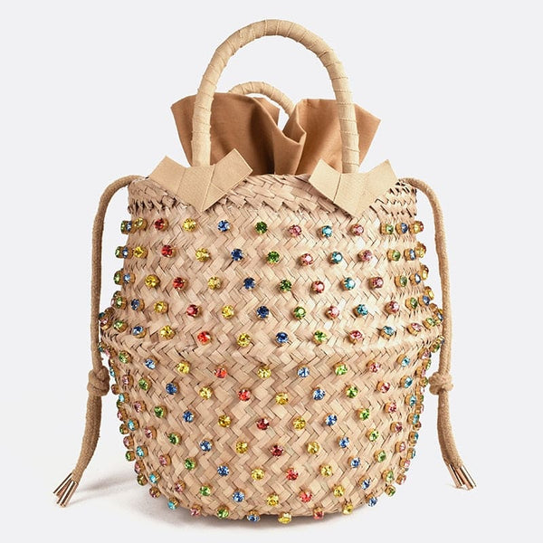 Rattan Tote Beach Bag