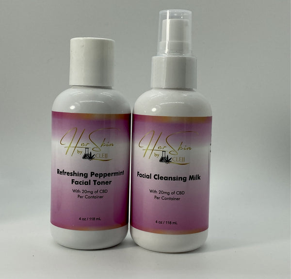 HerSkin Duo: Milk Cleanser + Peppermint Toner