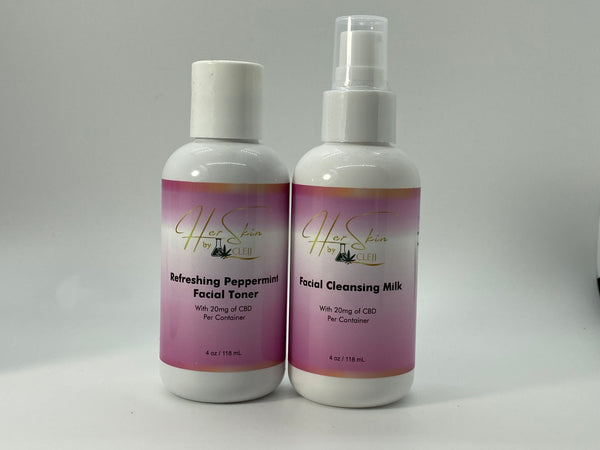 HerSkin Duo: Milk Cleanser + Peppermint Toner