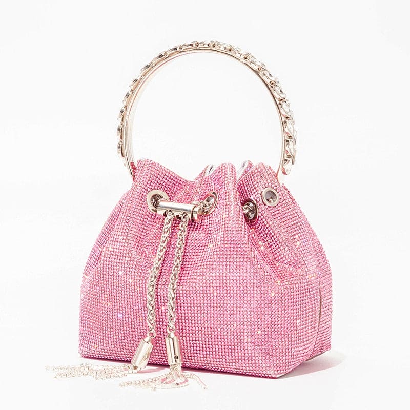 Clutch de noite com borla xadrez
