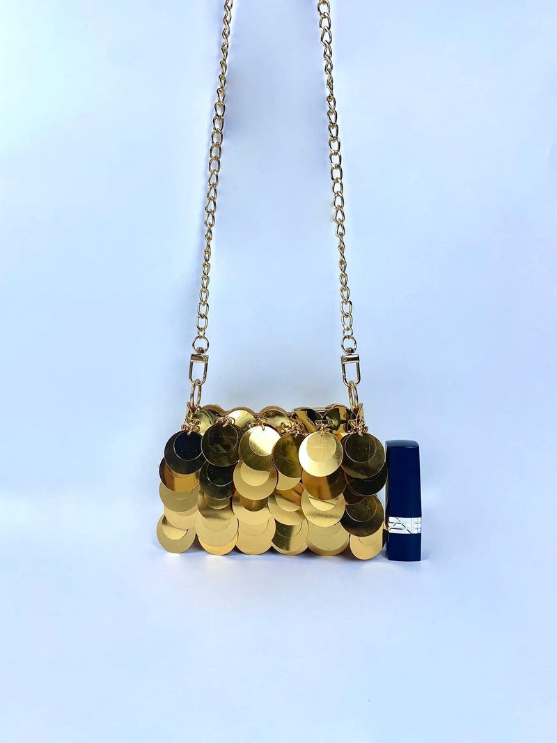 Golden Retro Chain Bag