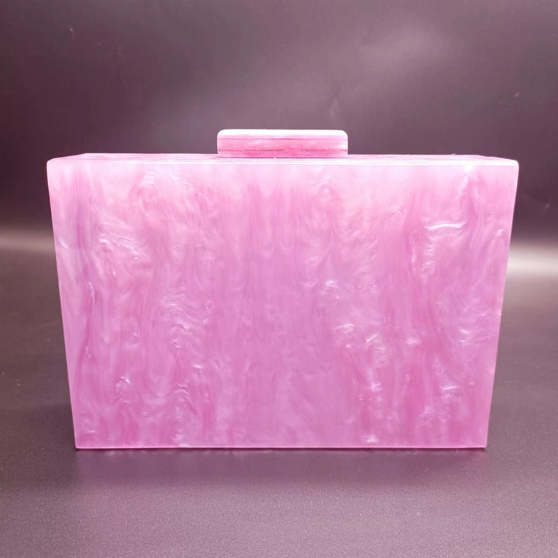 Pink Acrylic Bag with Chain