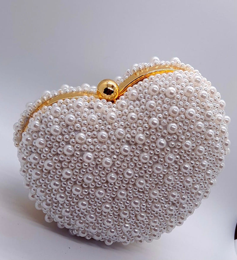 Heart Pearl Clutch