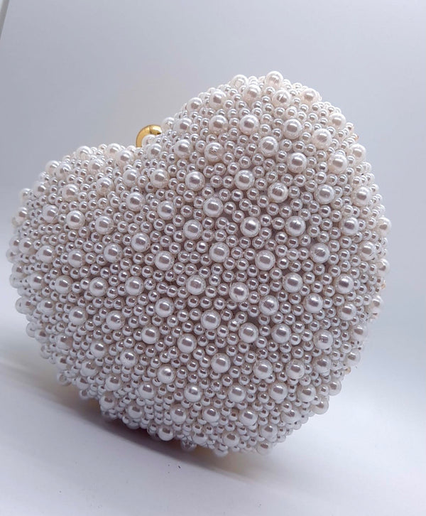 Heart Pearl Clutch